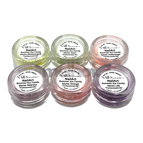 NAM24 Nailart Summer Ice Candy Glitter Mix | 6-teilig